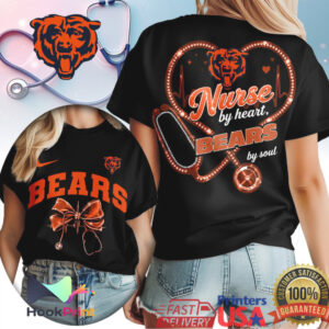 Chicago Bears Nurse By Heart Bears By Soul Medical Professional T Shirt Chicago Bears Nurse By Heart Bears By Soul Medical Professional T Shirt