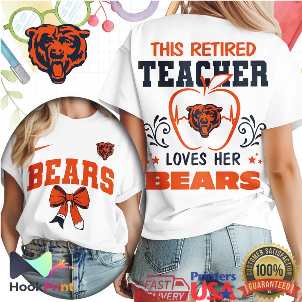 Chicago Bears Retired Teacher Loves Her Team Apple Heart men’s Game Day School T Shirt Chicago Bears Retired Teacher Loves Her Team Apple Heart men’s Game Day School T Shirt