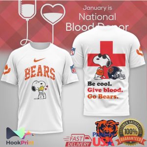 Chicago Bears Snoopy Be Cool Give Blood National Blood Donor T Shirt Chicago Bears Snoopy Be Cool Give Blood National Blood Donor T Shirt