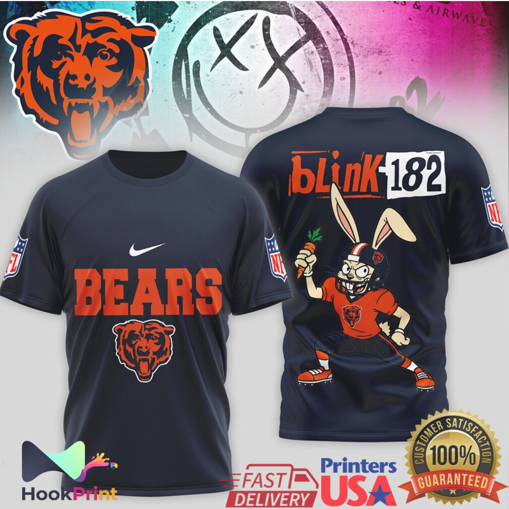Chicago Bears x Blink 182 Bunny Mashup NFL Graphic T Shirt Chicago Bears x Blink 182 Bunny Mashup NFL Graphic T Shirt