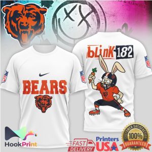 Chicago Bears x Blink 182 Bunny Mashup NFL Graphic T Shirt