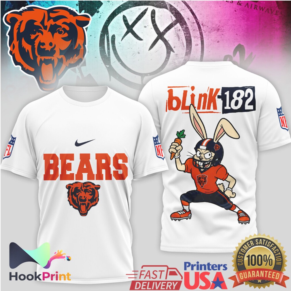 Chicago Bears x Blink 182 Bunny Mashup NFL Graphic T Shirt Chicago Bears x Blink 182 Bunny Mashup NFL Graphic T Shirt