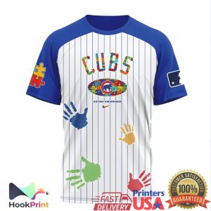 Chicago Cubs Autism Awareness Pinstripe Support Hope Edition T Shirt Chicago Cubs Autism Awareness Pinstripe Support Hope Edition T Shirt