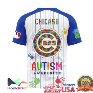 Chicago Cubs Autism Awareness Pinstripe Support Hope Edition T Shirt
