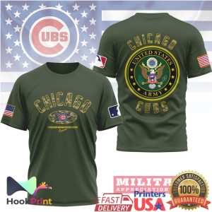 Chicago Cubs Military Appreciation Night US Army Olive T Shirt Chicago Cubs Military Appreciation Night US Army Olive T Shirt