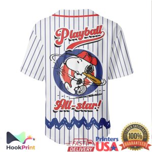 Chicago Cubs Peanuts Snoopy Gang Playball All Star Baseball Jersey Chicago Cubs Peanuts Snoopy Gang Playball All Star Baseball Jersey