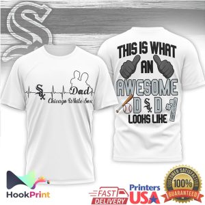 Chicago White Sox Awesome Dad Baseball Pulse Graphic T Shirt Chicago White Sox Awesome Dad Baseball Pulse Graphic T Shirt