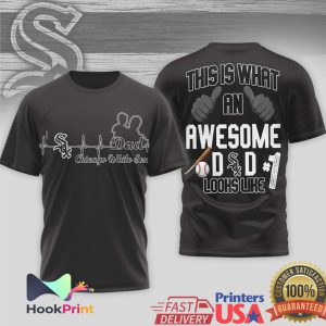 Chicago White Sox Awesome Dad Baseball Pulse Graphic T Shirt