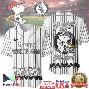 Chicago White Sox Peanuts Snoopy Gang Playball All Star Baseball Jersey