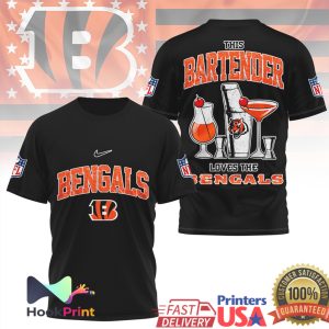 Cincinnati Bengals Bartender Gameday Mixologist Fan Apparel T Shirt