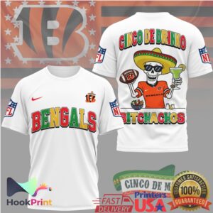 Cincinnati Bengals Cinco De Mayo Drinking Skeleton 2026 Vintage Style Men Women Fans T Shirt Cincinnati Bengals Cinco De Mayo Drinking Skeleton 2026 Vintage Style Men Women Fans T Shirt