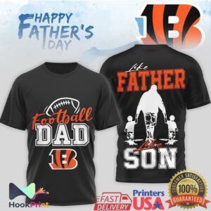 Cincinnati Bengals Football Dad Like Father Like Son Father's Day Sports T Shirt