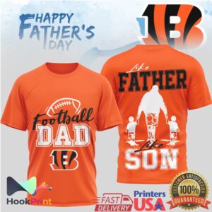 Cincinnati Bengals Football Dad Like Father Like Son Father's Day Sports T Shirt