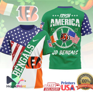 Cincinnati Bengals Irish America St. Patrick’s Day 2026 Vintage Fan Apparel T Shirt Cincinnati Bengals Irish America St. Patrick’s Day 2026 Vintage Fan Apparel T Shirt