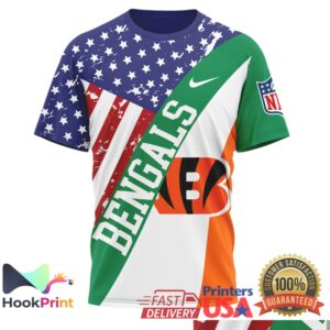 Cincinnati Bengals Irish America St. Patrick's Day 2026 Vintage Fan Apparel T Shirt