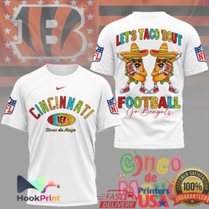 Cincinnati Bengals Let’s Taco Bout Football Cinco De Mayo 2026 Men Women T Shirt Cincinnati Bengals Let’s Taco Bout Football Cinco De Mayo 2026 Men Women T Shirt