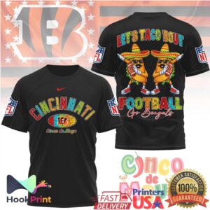 Cincinnati Bengals Let's Taco Bout Football Cinco De Mayo 2026 Men Women T Shirt