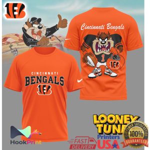 Cincinnati Bengals Looney Tunes Taz Football Graphic T Shirt