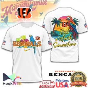 Cincinnati Bengals Margaritaville Style Parrot Tropical NFL T Shirt