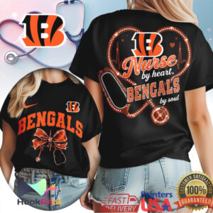 Cincinnati Bengals Nurse By Heart Bengals By Soul 2026 Football T Shirt Cincinnati Bengals Nurse By Heart Bengals By Soul 2026 Football T Shirt