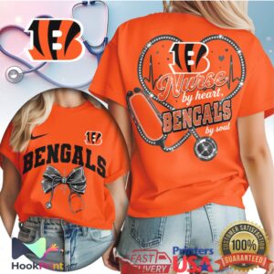 Cincinnati Bengals Nurse By Heart Bengals By Soul 2026 Football T Shirt