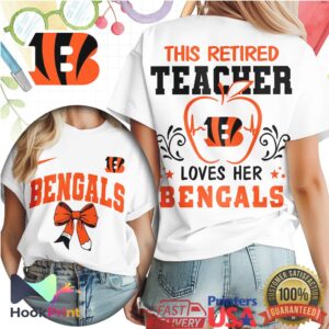 Cincinnati Bengals This Retired Teacher Loves Her Bengals NFL Fan WoT Shirt