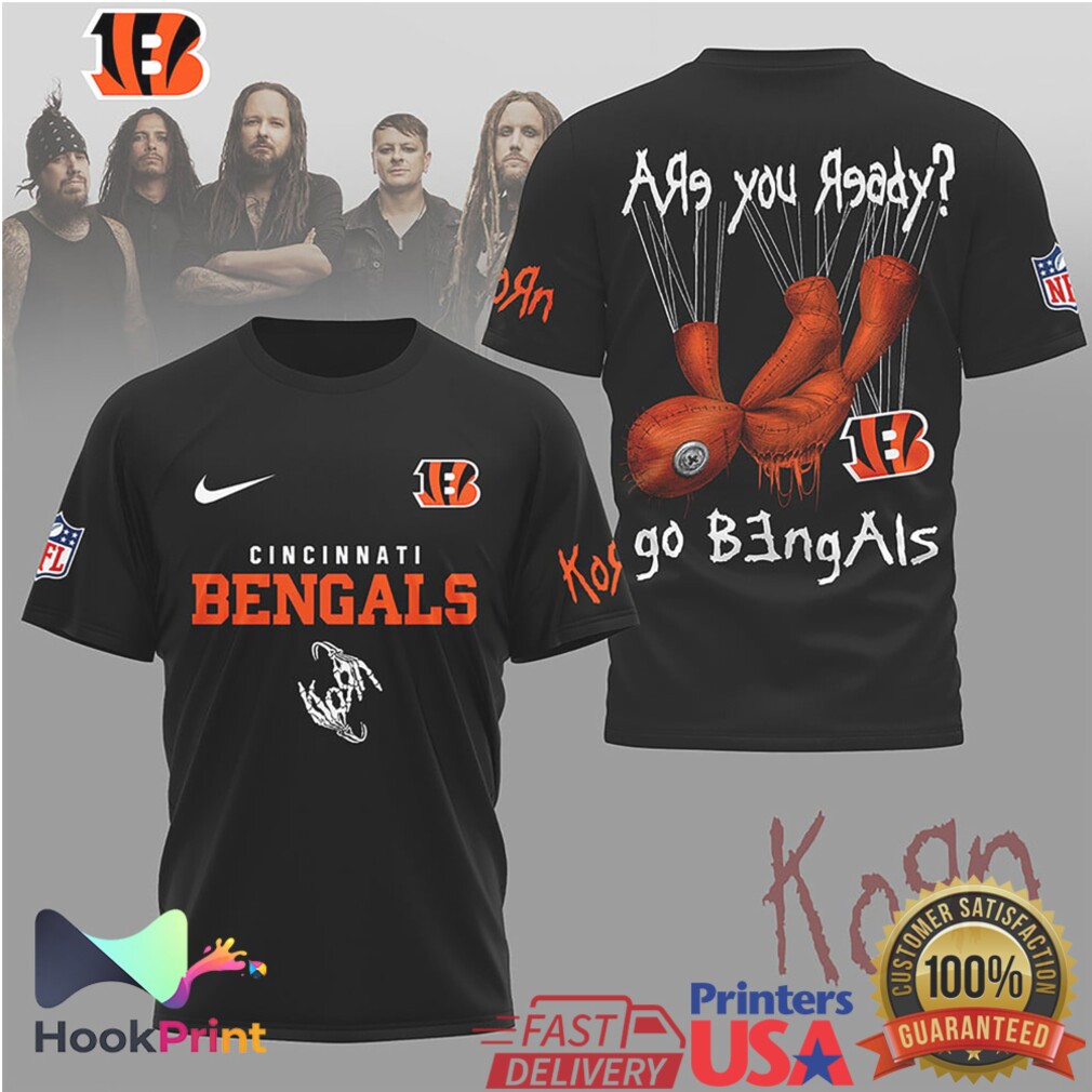 Cincinnati Bengals x Korn Issues Doll Are You Ready Tribute T Shirt Cincinnati Bengals x Korn Issues Doll Are You Ready Tribute T Shirt
