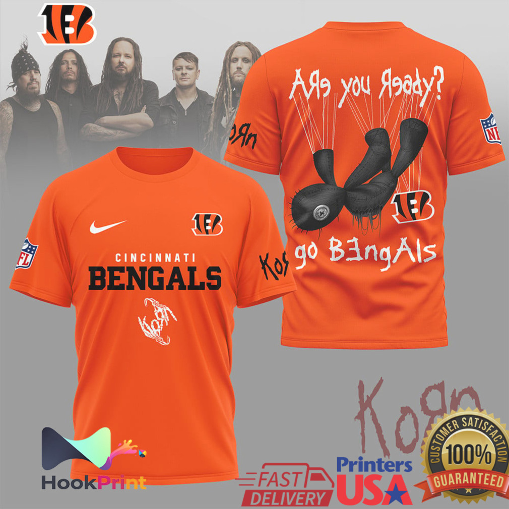 Cincinnati Bengals x Korn Issues Doll Are You Ready Tribute T Shirt Cincinnati Bengals x Korn Issues Doll Are You Ready Tribute T Shirt