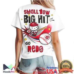 Cincinnati Reds Hello Kitty “Small Bow Big Hit” Women's T Shirt