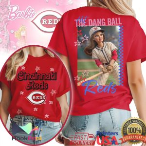 Cincinnati Reds “Hit The Dang Ball” Doll Character Baseball Fan T Shirt