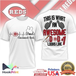 Cincinnati Reds This Is What An Awesome Dad Looks Like T Shirt Cincinnati Reds This Is What An Awesome Dad Looks Like T Shirt