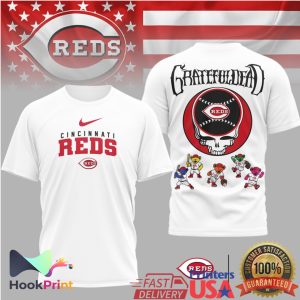 Cincinnati Reds x Grateful Dead Steal Your Face MLB T Shirt