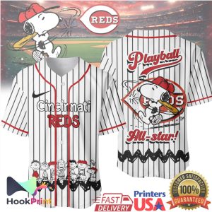 Cincinnati Reds x Peanuts Snoopy All Star Baseball Jersey