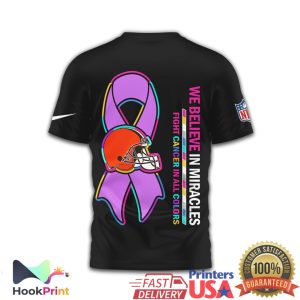 Cleveland Browns Crucial Catch NFL Intercept Cancer Awareness Graphic T Shirt Cleveland Browns Crucial Catch NFL Intercept Cancer Awareness Graphic T Shirt