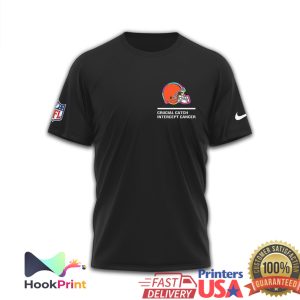 Cleveland Browns Crucial Catch NFL Intercept Cancer Awareness Graphic T Shirt