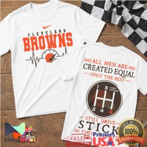 Cleveland Browns Football Heartbeat Manual Gear Shift Sports Fan Gift Men Women T Shirt