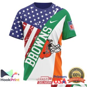 Cleveland Browns Irish America St. Patrick's Day 2026 Vintage Fan Apparel T Shirt