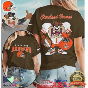 Cleveland Browns Looney Tunes Taz Football Graphic T Shirt Cleveland Browns Looney Tunes Taz Football Graphic T Shirt