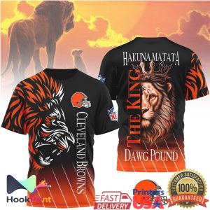 Cleveland Browns NFL Lion King Hakuna Matata Dawg Pound 3D T Shirt