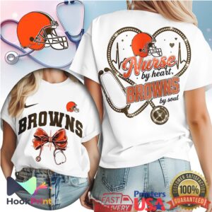 Cleveland Browns Nurse By Heart Browns By Soul 2026 Football T Shirt