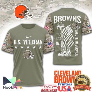 Cleveland Browns U.S. Veteran Salute to Service Military Camo T Shirt