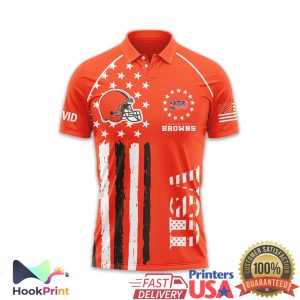 Cleveland Browns USA 250th Anniversary 1776 2026 Custom Name Polo Shirt Cleveland Browns USA 250th Anniversary 1776 2026 Custom Name Polo Shirt