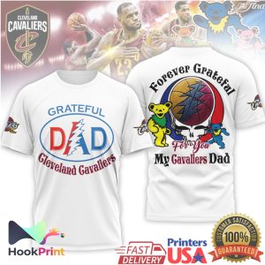 Cleveland Cavaliers Grateful Dad Forever Grateful NBA Skull T Shirt Cleveland Cavaliers Grateful Dad Forever Grateful NBA Skull T Shirt
