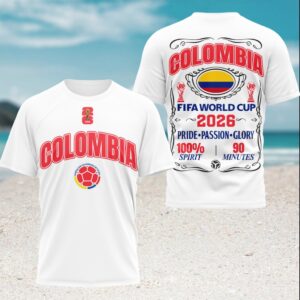 Colombia 2026 World Cup Football Pride Passion Glory T Shirt Colombia 2026 World Cup Football Pride Passion Glory T Shirt