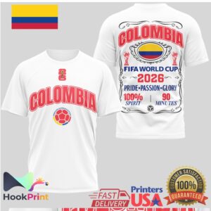 Colombia FIFA rld Cup 2026 Pride Passion Glory Soccer Sports T Shirt
