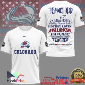 Colorado Avalanche Hockey Loving Teacher Difference Maker T Shirt Colorado Avalanche Hockey Loving Teacher Difference Maker T Shirt