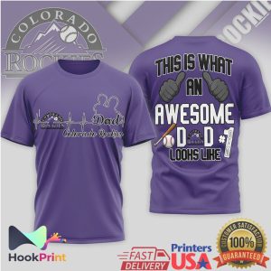 Colorado Rockies Awesome Dad This Is What An Awesome D D Looks Like T Shirt