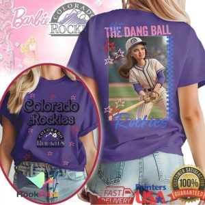 Colorado Rockies Barbie Style “Hit The Dang Ball” Women's Baseball T Shirt
