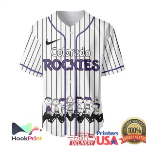 Colorado Rockies Peanuts Snoopy Gang Playball All Star Baseball Jersey