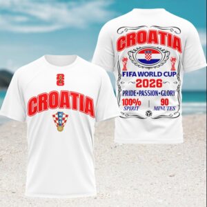 Croatia FIFA World Cup 2026 Soccer HNS Croatia Football T Shirt Croatia FIFA World Cup 2026 Soccer HNS Croatia Football T Shirt